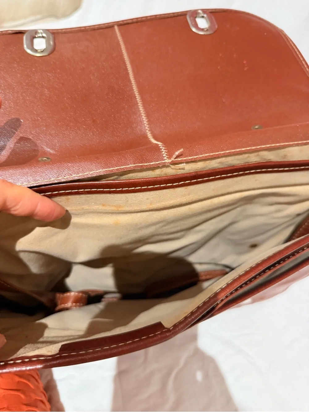 Vintage Classic Brown Cow Leather Briefcase - made in Brazil